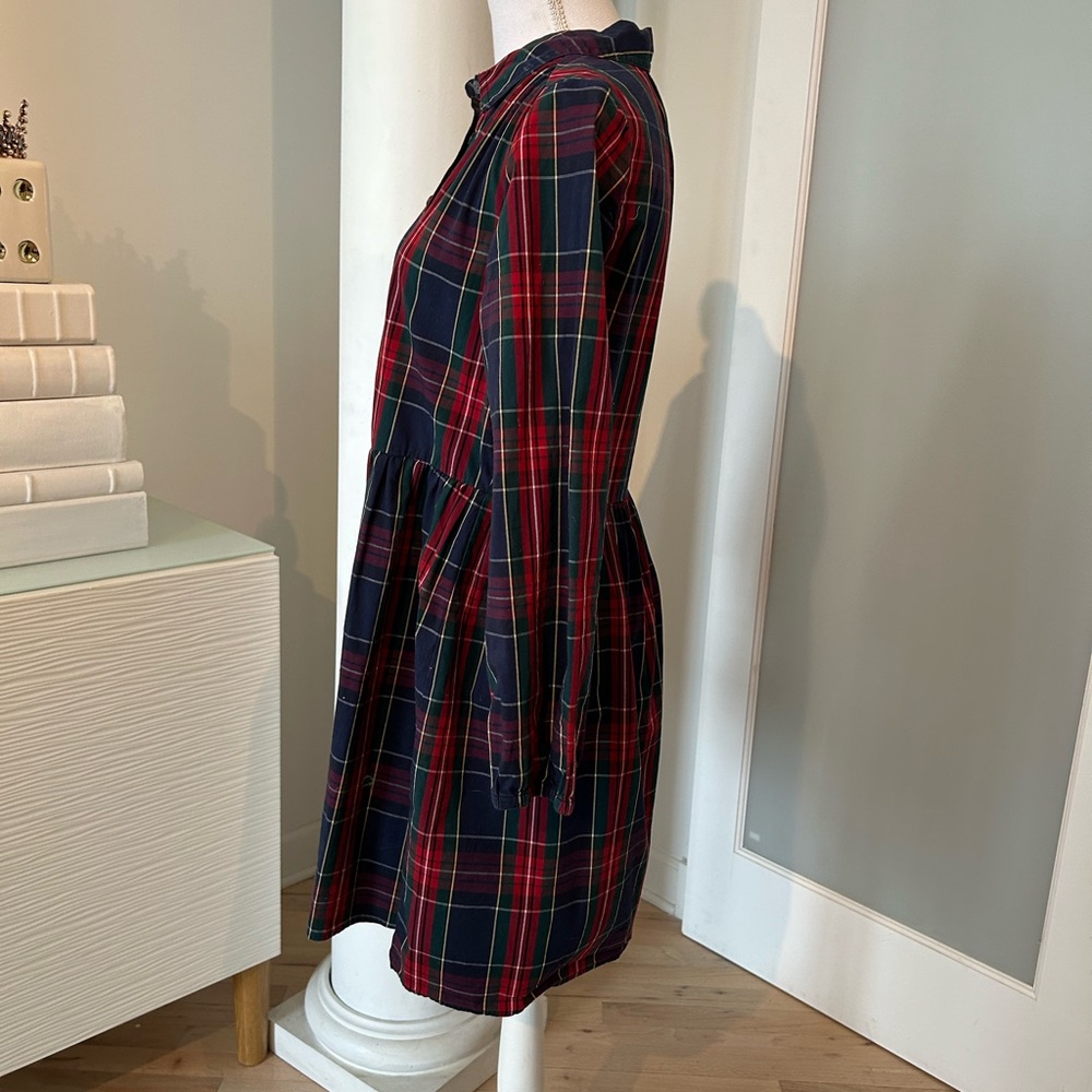 J. Crew Red and Green Plaid Dress - 8 - Picture 3 of 8